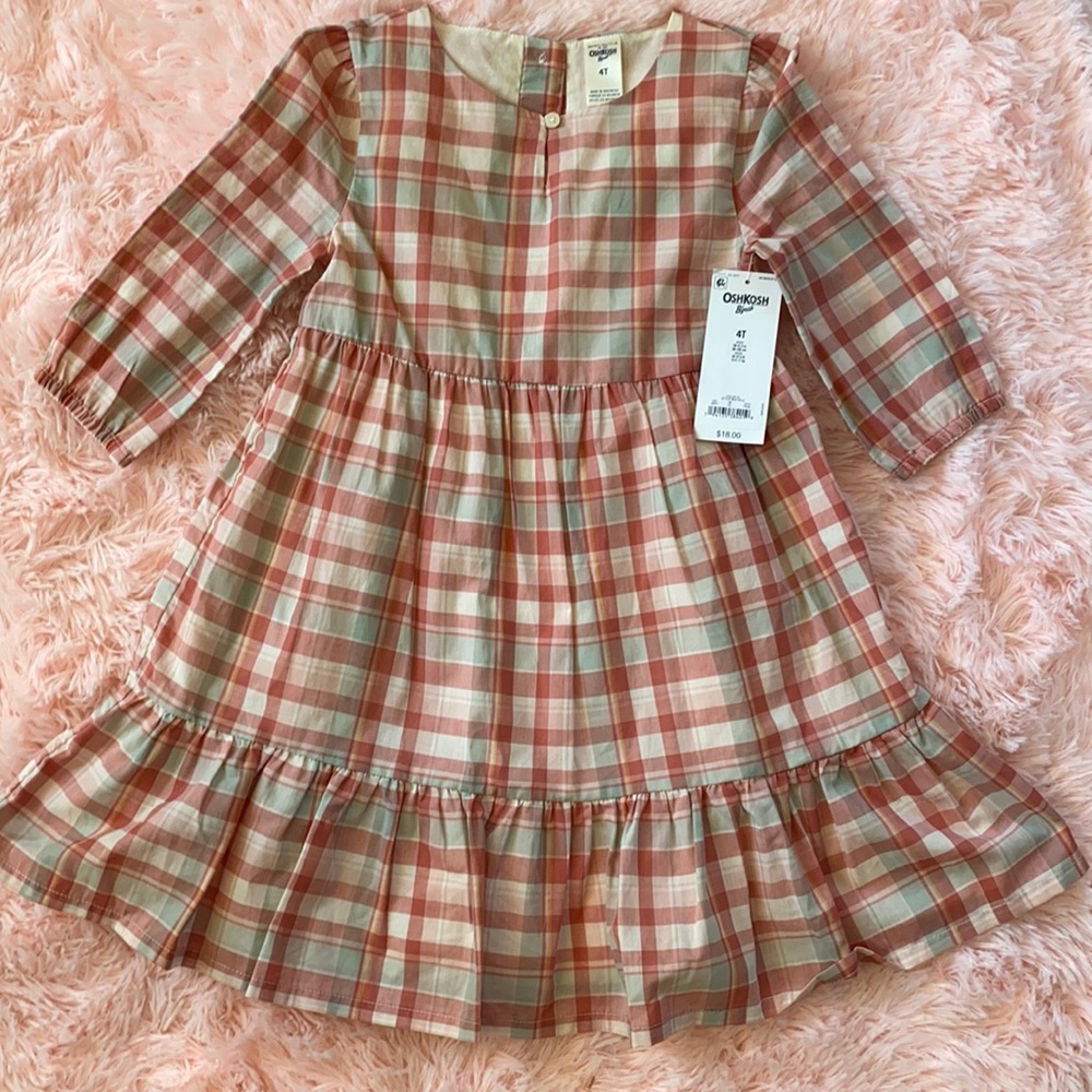 OshKosh B’gosh Plaid Dress - 4T - NWT